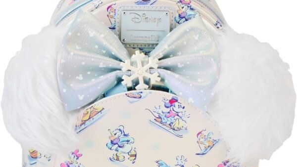 Loungefly Disney Mickey et ses amis Winter Wonderland AOP Mini sac à dos avec bandeau