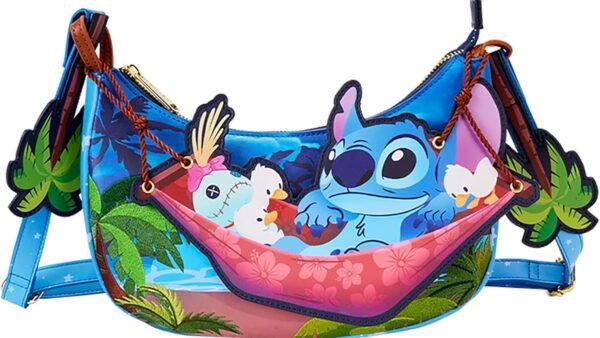 Loungefly Disney Stitch Camping Cuties Hammock Crossbody
