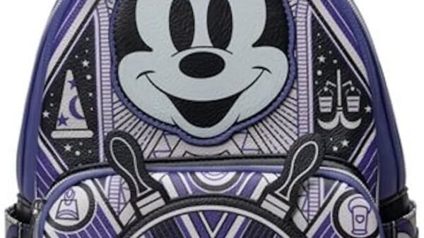 Disney 100 Mini sac dos Art d co Mickey Mouse Entertainment Earth Exclusive, bleu, 9-inches wide x 10 1/2-inches tall x 4 1/2-inches long, Classique