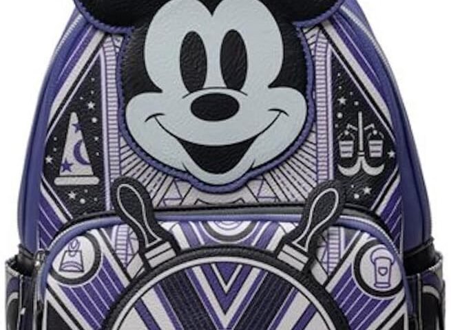 Disney 100 Mini sac dos Art d co Mickey Mouse Entertainment Earth Exclusive, bleu, 9-inches wide x 10 1/2-inches tall x 4 1/2-inches long, Classique