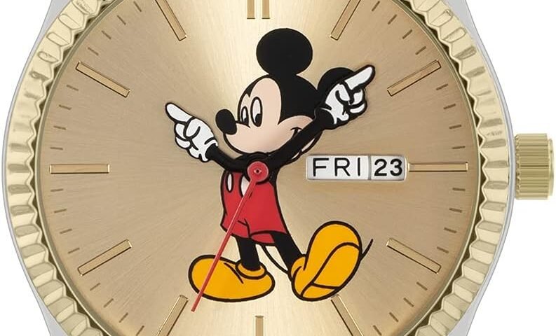 Disney Unisexes-Adultes Analogique Quartz Montre avec Bracelet en Acier Inoxydable MK8185