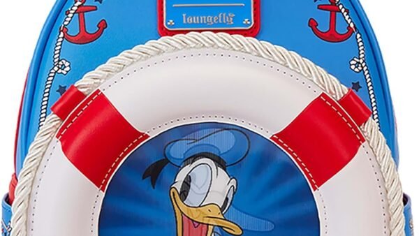 Loungefly Disney Donald Duck Mini sac à dos lenticulaire 90ème anniversaire, bleu, Small, Moderne