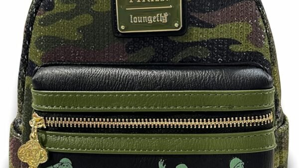 Loungefly GT Exclusive Disney Pixar Toy Story Army Men Camo Sequin Mini Backpack