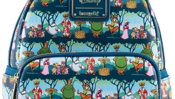 Loungefly Disney Robin Hood Sherwood All Over Print Womens Double Strap Shoulder Bag Purse