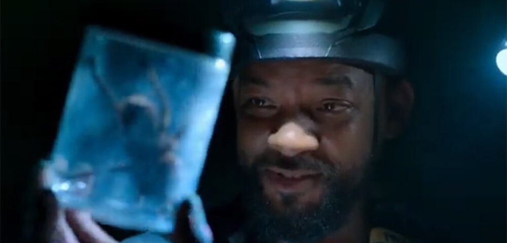 Une personne munie d'une lampe frontale brandit un récipient transparent contenant une grosse araignée, qu'elle examine de près dans un environnement sombre. Une aventure digne de Nat Geo, désormais diffusée en streaming sur Disney+.