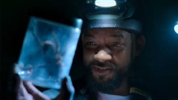 Une personne munie d'une lampe frontale brandit un récipient transparent contenant une grosse araignée, qu'elle examine de près dans un environnement sombre. Une aventure digne de Nat Geo, désormais diffusée en streaming sur Disney+.