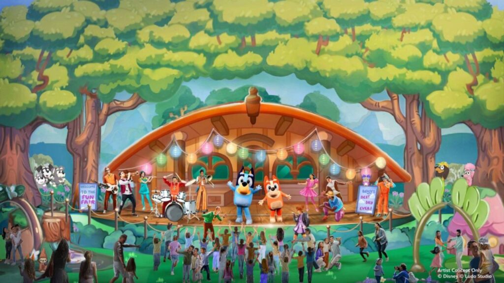 bluey disney world artist rendering