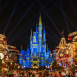 cinderella castle christmas holiday transformation projections 10