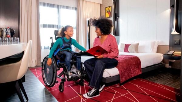 n039721 2028sep14 world accessibility at disneyland paris disney hotel new york marvel room girl wheelchair 16 9 tcm809 271001w960p1fjpg