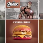 Trois Avengers - Hulk, Iron Man et Thor - sont associés à un burger Les Burgers Avengers Édition Limitée inspiré de leur personnage, présentés côte à côte pour une expérience exclusive en 2026.