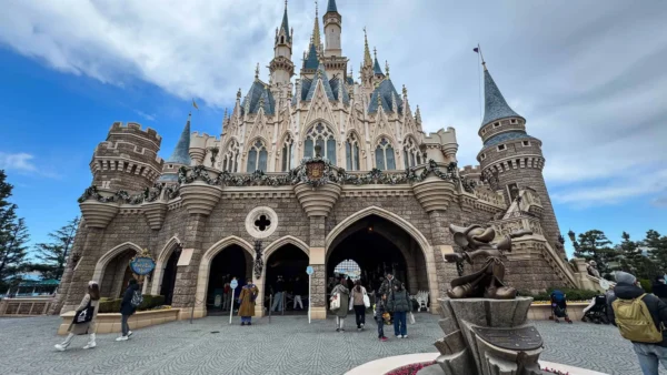 Tokyo Disneyland Castle Daytime Rear Wide View Sorcerer Mickey