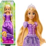 Mattel Disney Princesses Raiponce, Poupée Articulée Princesse , Inclus Une Tenue Du Film Scintillante, Couronne Diadème Et Accessoires De Poupée, Jouet pour Enfant de 3 ans et Plus, HLW10 HLW03