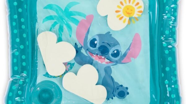 Bright Starts, Tapis d'Eau Disney Baby Stitch Water Mat, Activités à Plat Ventre, Jouets Flottants, Facile à Nettoyer, Pour Nouveau-nés et Plus