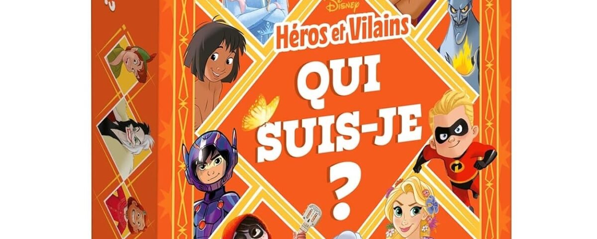 DISNEY - "Qui suis-je ?" - Boîte de jeu de cartes - Spécial Héros et Vilains