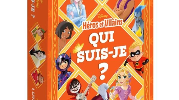 DISNEY - "Qui suis-je ?" - Boîte de jeu de cartes - Spécial Héros et Vilains