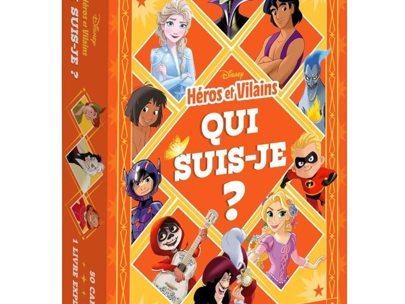 DISNEY - "Qui suis-je ?" - Boîte de jeu de cartes - Spécial Héros et Vilains