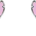 Disney Boucles d'oreilles à tige Stitch en émail pour filles, taille unique, Laiton plaqué argent, Pas de gemme