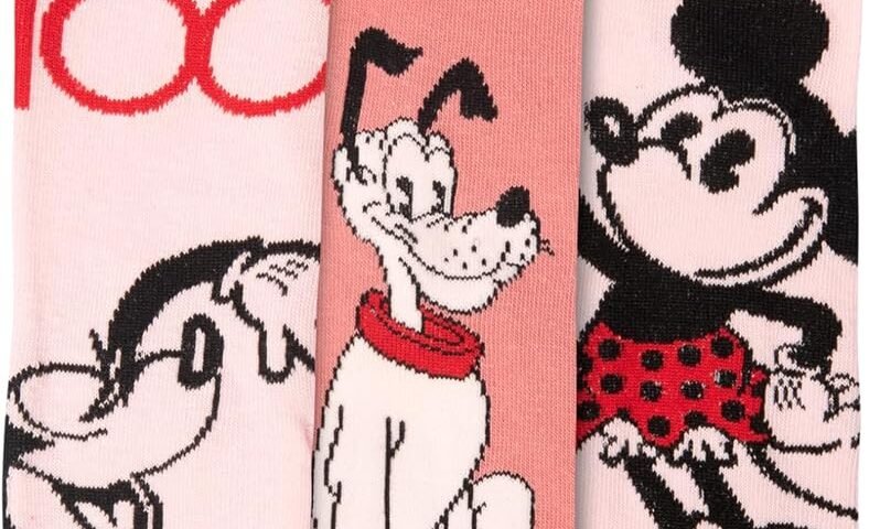 Disney Minnie Mouse Lot de 3 paires de chaussettes pour femme Rose