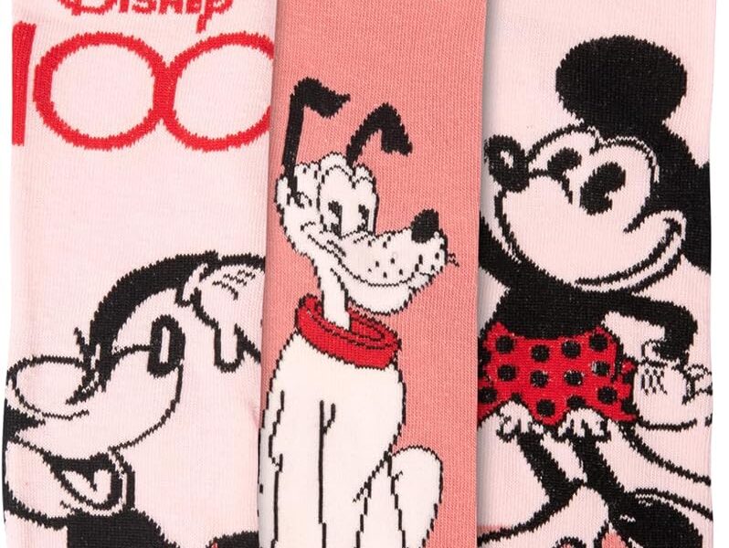Disney Minnie Mouse Lot de 3 paires de chaussettes pour femme Rose