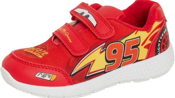 Disney Cars Baskets pour garçon Lightning McQueen Chaussures de sport faciles à fixer