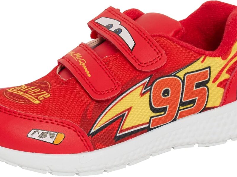 Disney Cars Baskets pour garçon Lightning McQueen Chaussures de sport faciles à fixer