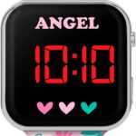 Disney Lilo and Stitch LAS4087 Montre LED, rose, taille unique, Sangle