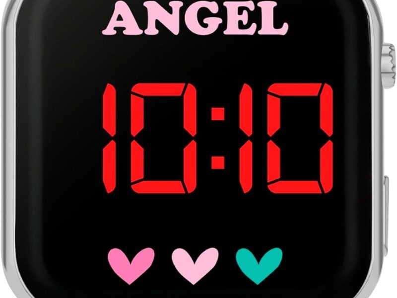 Disney Lilo and Stitch LAS4087 Montre LED, rose, taille unique, Sangle