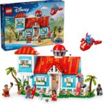 LEGO ǀ Disney La Maison sur la Plage de Lilo et Stitch - Jeu de Construction avec 6 Chambres, observatoire, Vaisseau et 5 minifigurines - Cadeau d'anniversaire pour Filles et garçons dès 9 Ans 43268