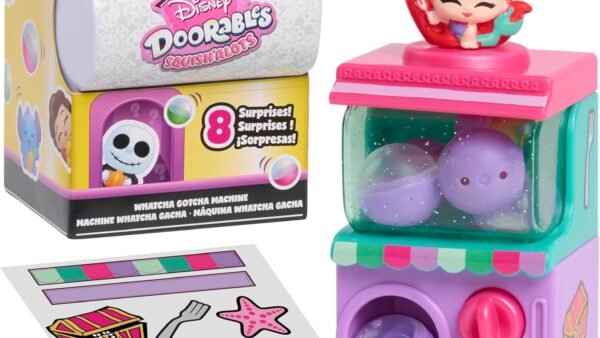 Just Play Disney Doorables Squish’Alots Whatcha Gotcha Machines, 6 Surprises Inside, Collectible Figurines, Kids Toys for Ages 5 Up by