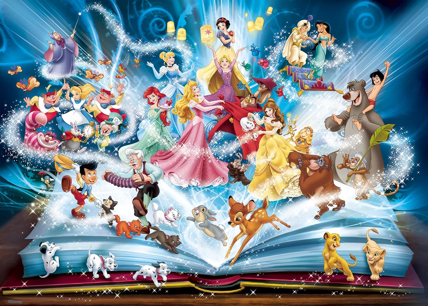 Ravensburger - Puzzle Adulte - Puzzle 1500 pièces - Le Livre Magique des Contes Disney - Adultes et Enfants à partir de 14 Ans - Puzzle de qualité supérieure 80x60cm - Disney - 12000710