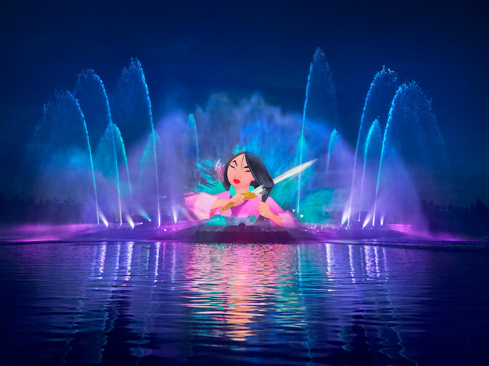 Disneyland Paris Disney Adventure World Adventure Bay Disney Cascade of Lights Mulan Horizontal