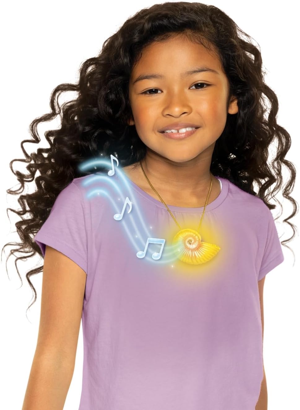 Disney La Petite Sirène - Collier Coquillage Lumineux et Musical pour Enfants - Licence Officielle Disney - Réplique Magique - Colliers pour enfants - Adapté Aux Enfants Dès 3 Ans