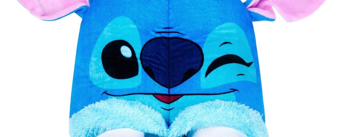 Disney Stitch Bouillotte Chauffe-Pieds 1,8 L avec Housse Bouillotte en Polaire - Cadeau Adulte (Bleu Stitch)