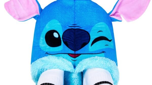 Disney Stitch Bouillotte Chauffe-Pieds 1,8 L avec Housse Bouillotte en Polaire - Cadeau Adulte (Bleu Stitch)