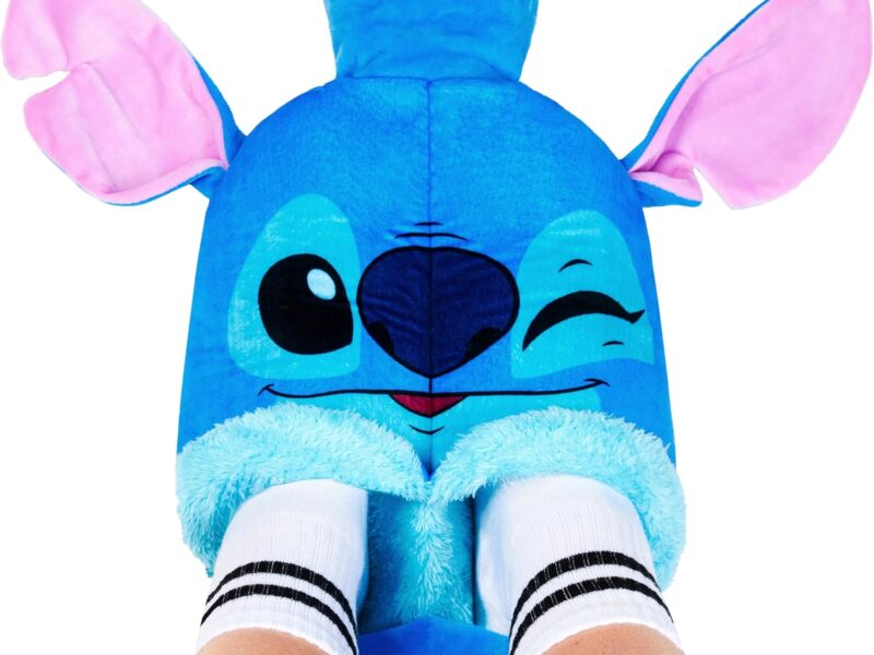 Disney Stitch Bouillotte Chauffe-Pieds 1,8 L avec Housse Bouillotte en Polaire - Cadeau Adulte (Bleu Stitch)