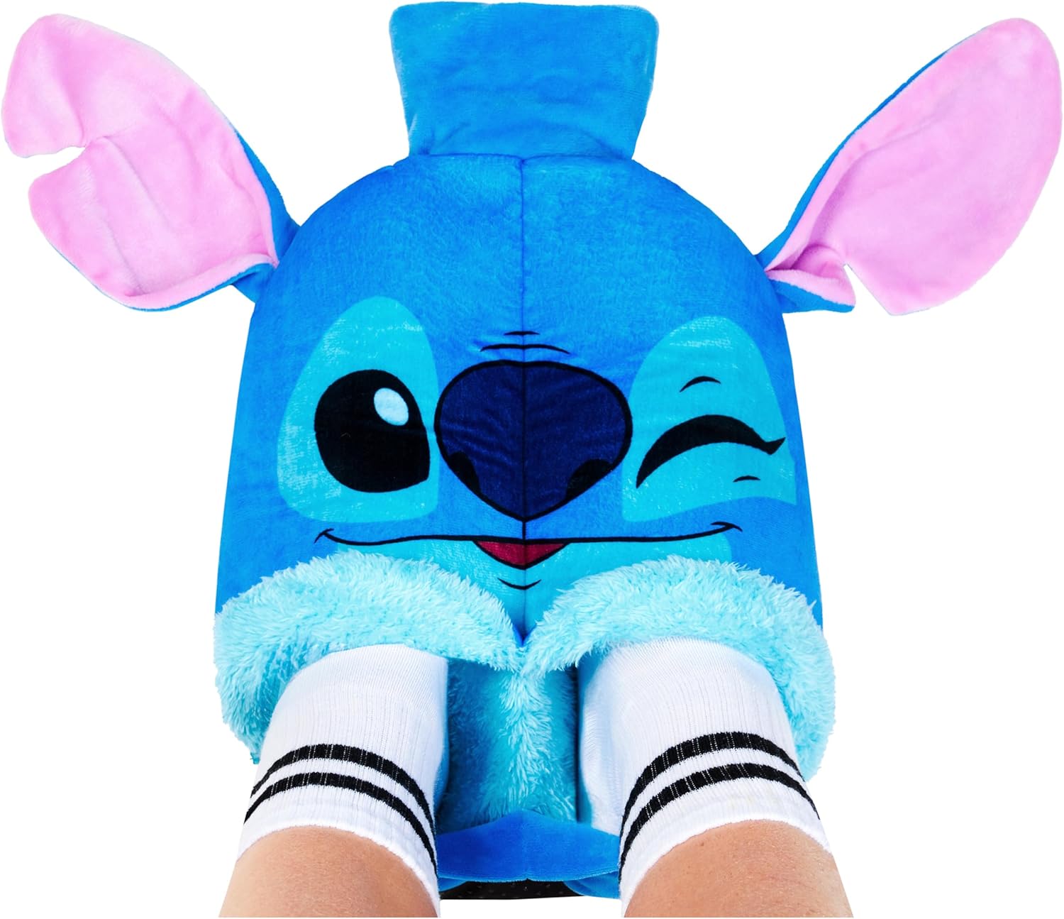 Disney Stitch Bouillotte Chauffe-Pieds 1,8 L avec Housse Bouillotte en Polaire - Cadeau Adulte (Bleu Stitch)