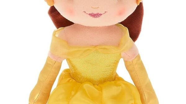 Disney Store Poupée de Chiffon Belle, La Belle et la Bête, 36 cm, Peluche câlin Personnage avec Robe Iconique, Coiffure Classique et détails brodés