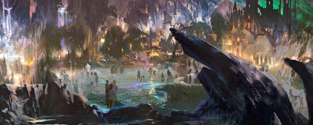 wdw Magic Kingdom Villains Land concept art center