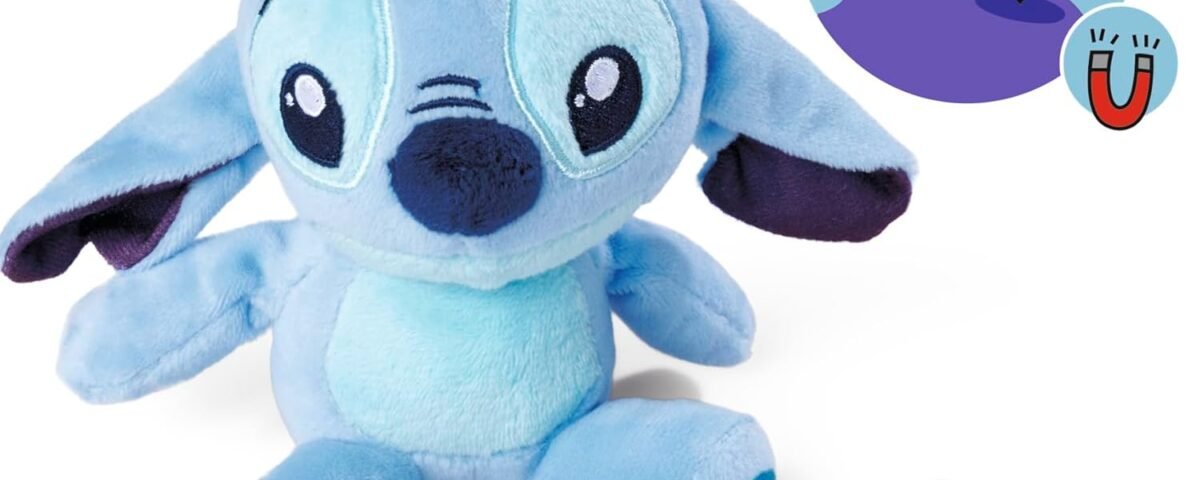 Simba 6315870464 Disney Doudou d'épaule, 12 cm, magnétique, en Peluche, à emporter, Jouet pour Fans et Enfants à partir de 0 Ans