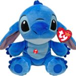 TY - Disney - Peluche Musicale Stitch 22 cm - Doudou Musical - TY44012, Bleu