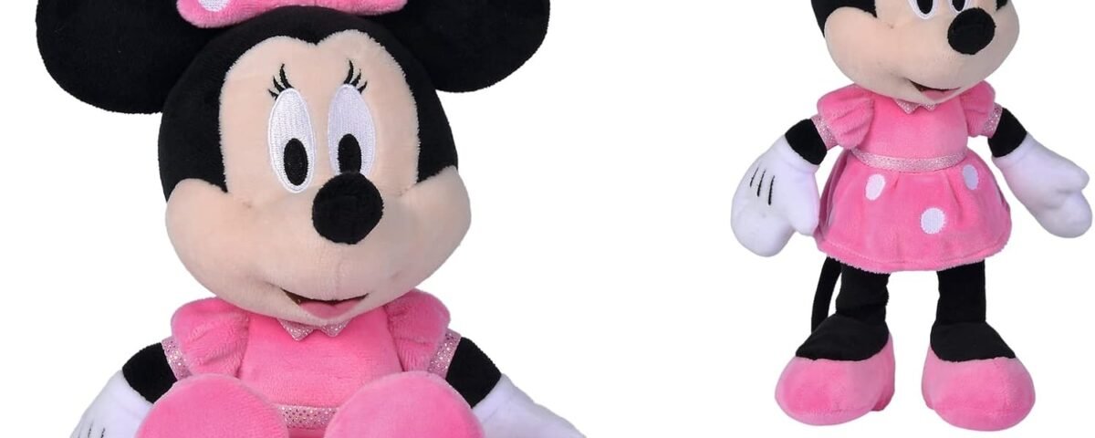 Disney - Minnie, 20 cm, Robe Rose, Peluche, à partir de 0 Mois