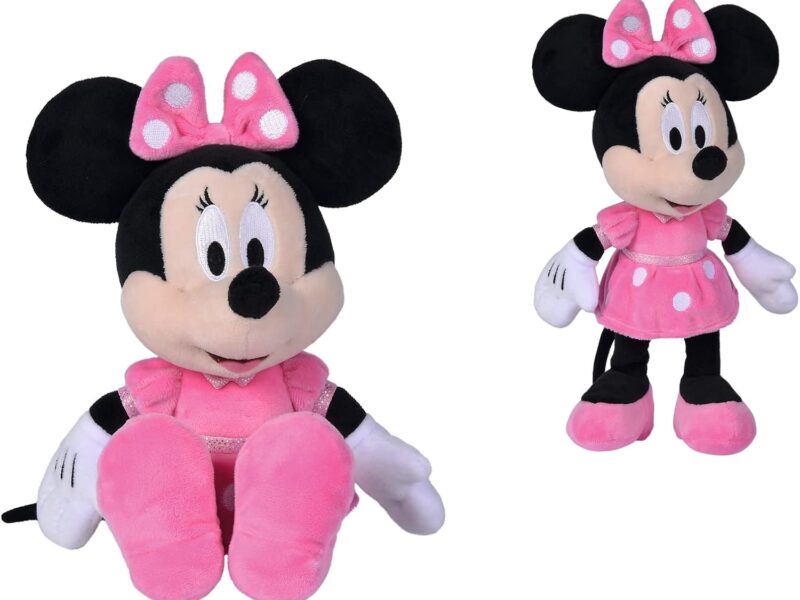 Disney - Minnie, 20 cm, Robe Rose, Peluche, à partir de 0 Mois