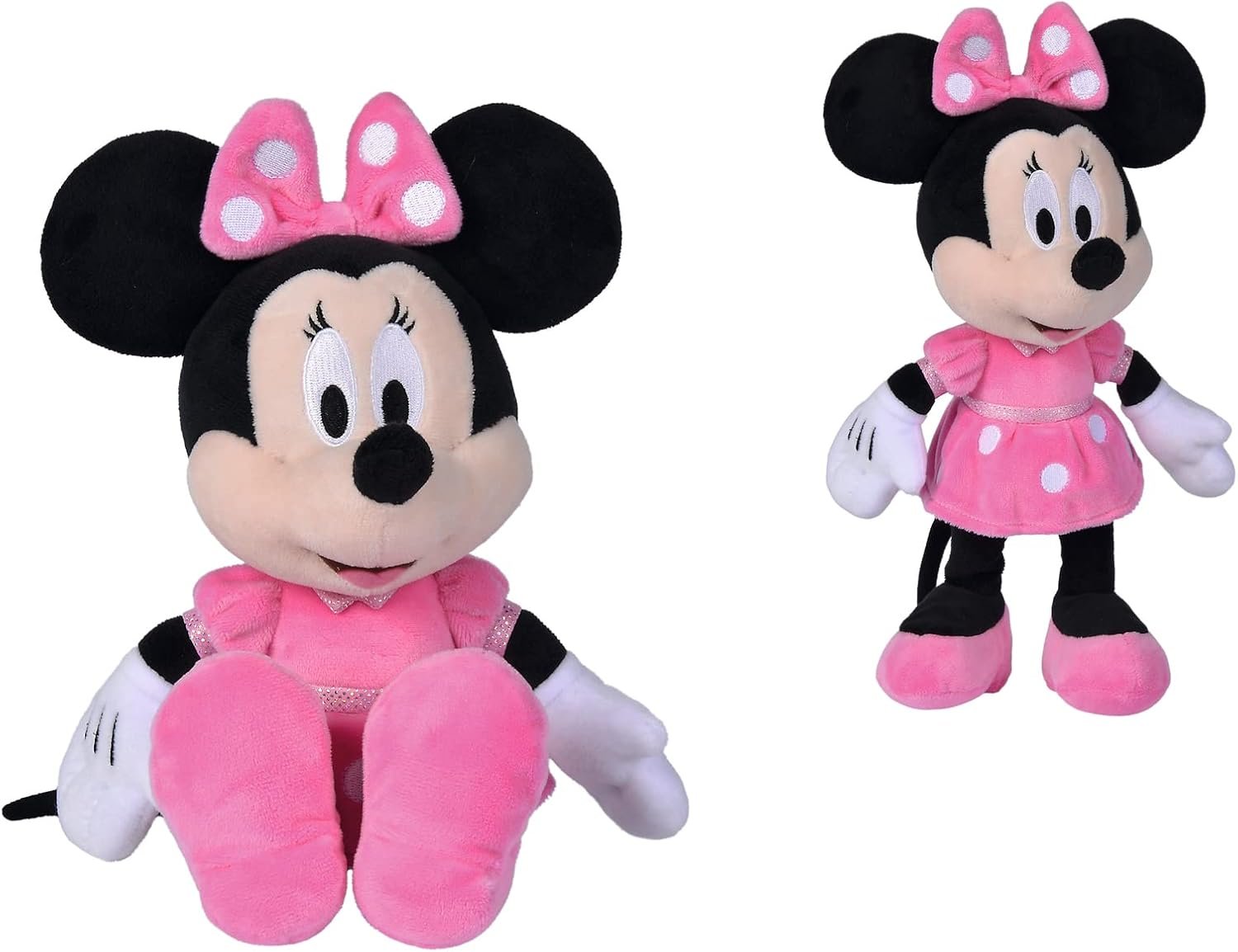 Disney - Minnie, 20 cm, Robe Rose, Peluche, à partir de 0 Mois