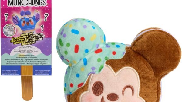 Just Play Peluches parfumées Disney Munchlings à Collectionner avec Effets Lumineux, Animaux en Peluche de 11,4 cm de Haut, Jouets pour Enfants de 0 an et Plus
