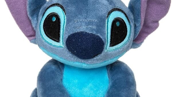 Disney Stitch Plush Mini pouf poire Lilo et Stitch avec grandes oreilles souples et texture pelucheuse, convient à tous les âges et figurines de 0 ans et plus de 15,2 cm