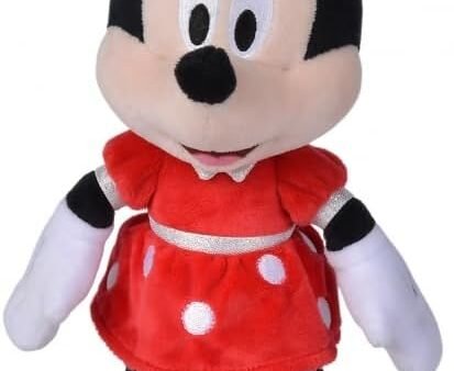 NICOTOY 6315870226 Disney Minnie, 25 cm, Noir, Rouge, Jaune, Peluche, +0m