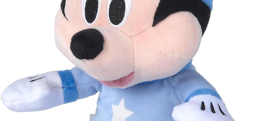 Simba 6315870349 - Disney - Mickey Mouse - Bonne Nuit - Peluche phosphorescente - 25 cm - Mickey Mouse - Jouet pour bébé - Convient dès Les Premiers Mois de Vie