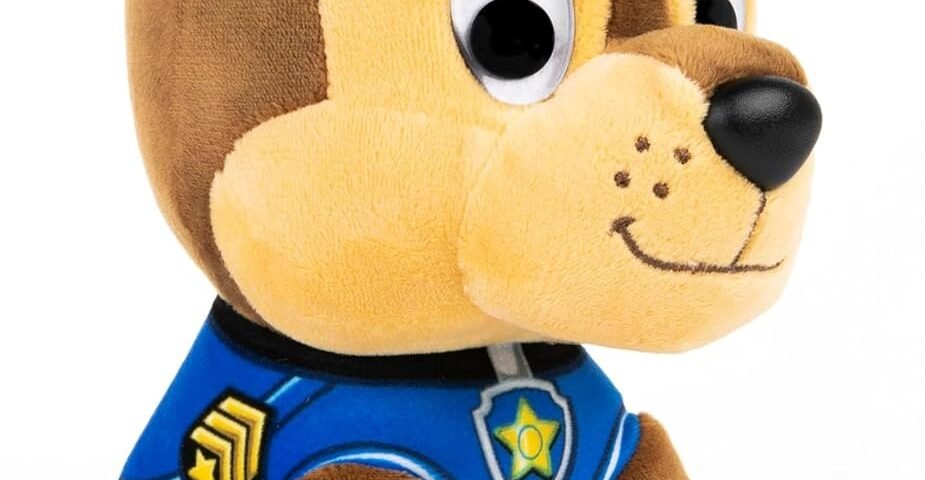 LA PAT’ PATROUILLE - PELUCHE GUND 25 CM CHASE - Peluche Chase Taille 25 cm - Lavable En Surface - Jouet Premier Age - 6058444 - Jouet Bébé 12 Mois et +