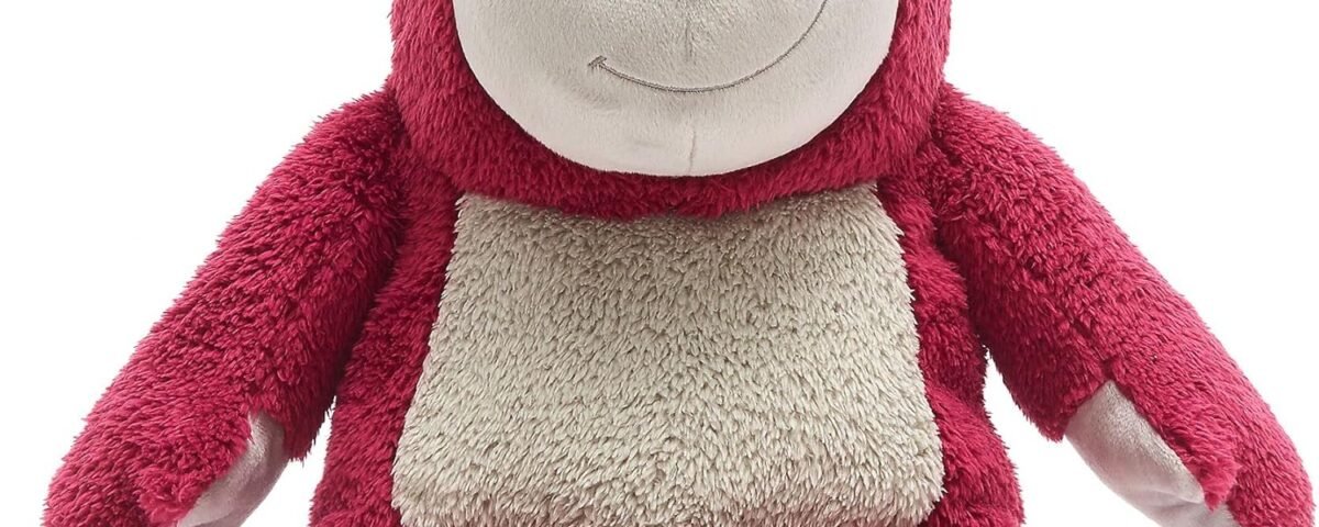 Disney Store Peluche Lotso de Grande Taille, Toy Story, 32 cm, Personnage en Peluche méchant Duveteux avec détails brodés et Finition Douce