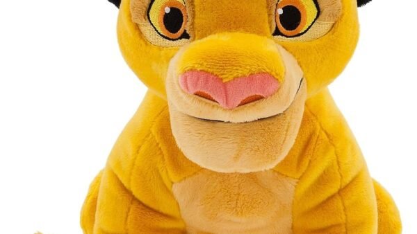 Disney Store Peluche Simba de Taille Moyenne, Le Roi Lion, 33 cm, Personnage câlin en Peluche, Petit Lion avec détails brodés et Toucher Doux